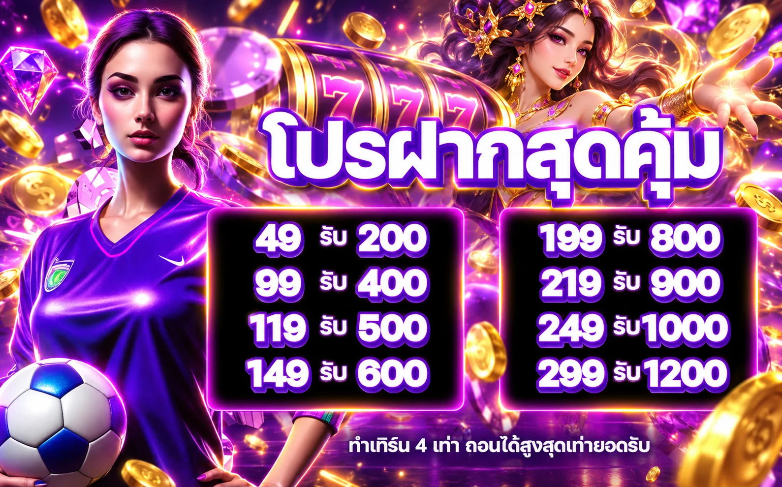 แบนเนอร์โปรโมชั่น GalaxyS888 โทนม่วงทอง